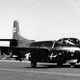 A Douglas F3D-1M Skyknight, armed with an AAM-N-2 Sparrow missile, taxis at Naval Air Missile Test Center (NAMTC) Point Mugu, California on March 12, 1952. (US Navy)
